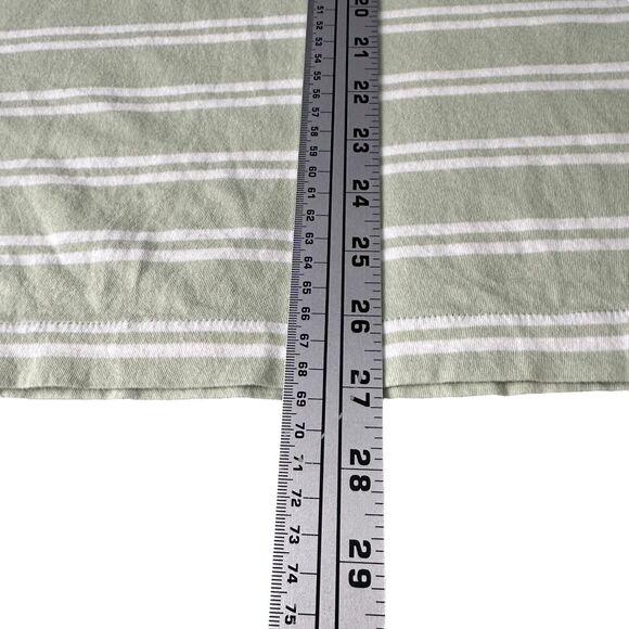 Patagonia Polo Shirt Men’s Medium Green White Striped Short Sleeve Regular Fit - Picture 11 of 11